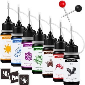 Temporary tattoos ink in 6 colors